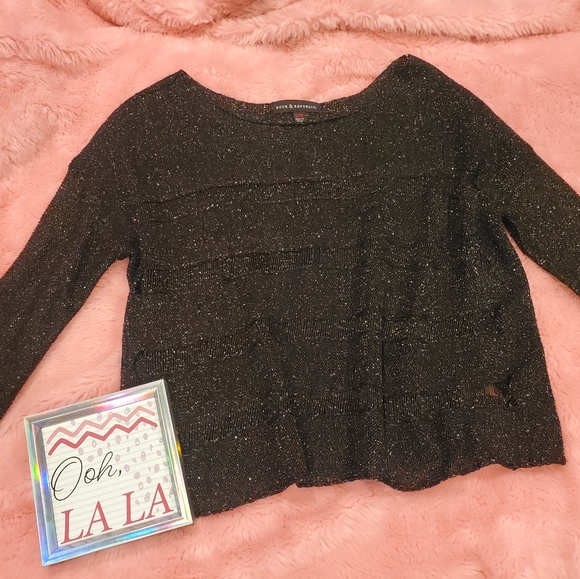 Rock & Republic metallic knit top - Picture 3 of 15